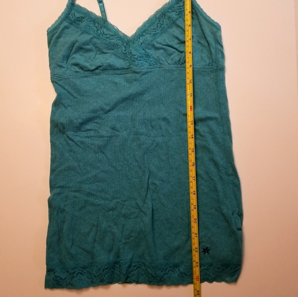 SO Camisole M Teal Blue Lace Trim - Picture 5 of 13